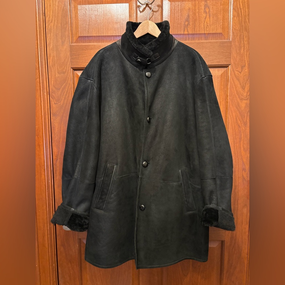 Moriano Studio Firenze Italy Merino Sheepskin Shearling Leather Coat XL